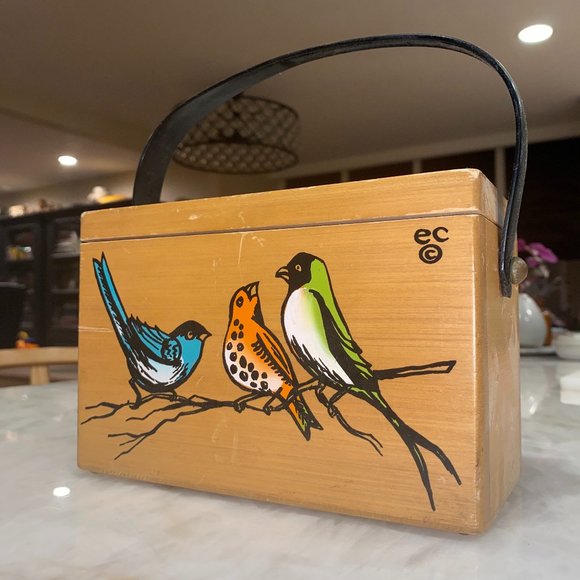 Enid Collins Handbags - Enid Collins Vintage Wooden Box Purse - For The Birds